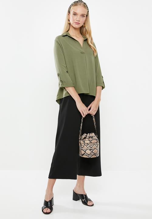 Superbalist - Notch neck shirt - khaki