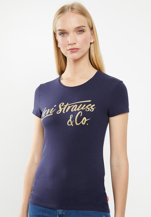 Levi’s® - Sea captain wordmark graphic tee - navy