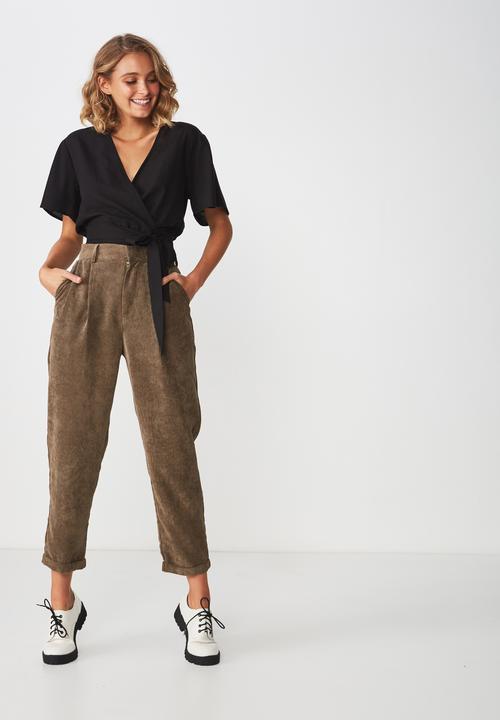 Cotton On - Carmel wrap top  - black