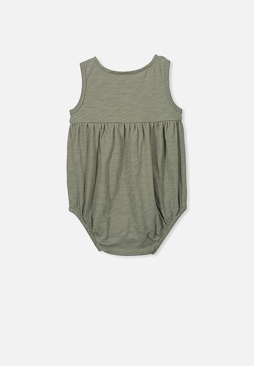 Cotton On - Craigelina singlet bubbysuit - green