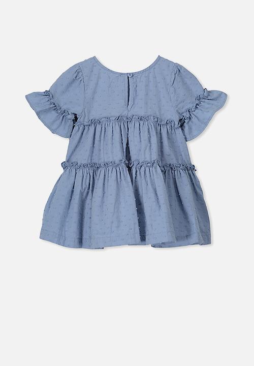 Cotton On - Abby flutter dress - blue