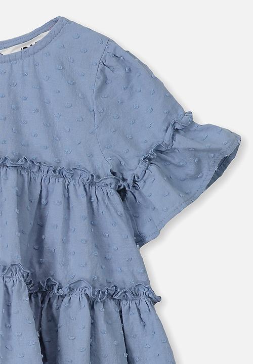 Cotton On - Abby flutter dress - blue