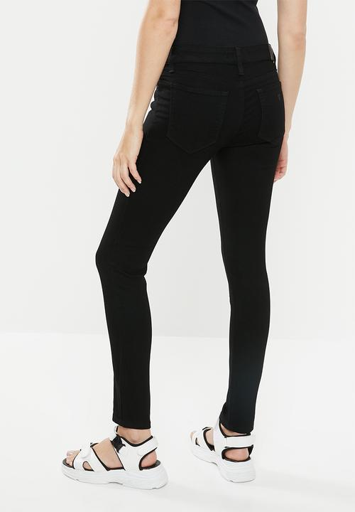 GUESS - Power skinny low jeans - black 