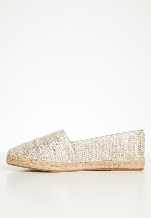ALDO - Jeraelia woven espadrille - silver & beige