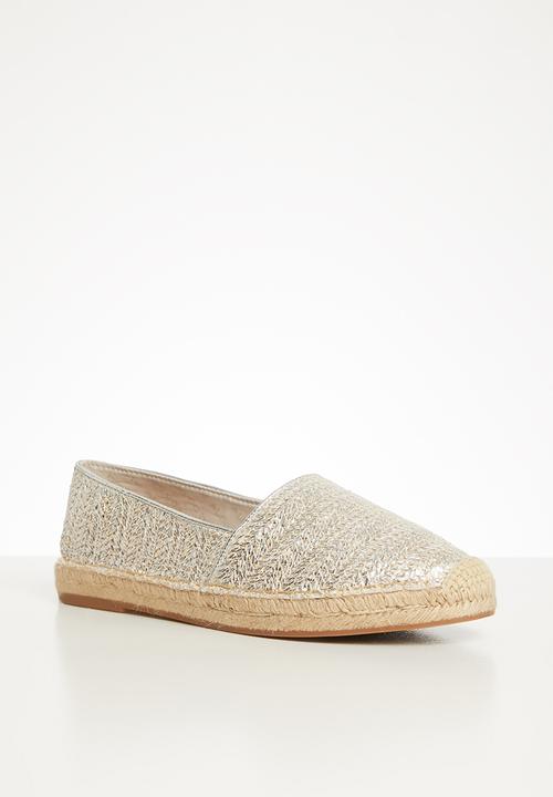 ALDO - Jeraelia woven espadrille - silver & beige