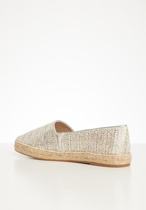 ALDO - Jeraelia woven espadrille - silver & beige