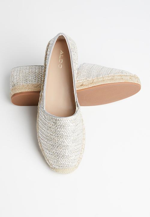 ALDO - Jeraelia woven espadrille - silver & beige