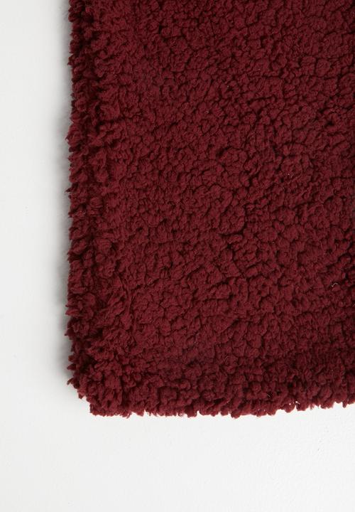 Cotton On - Tara teddy scarf - burgundy