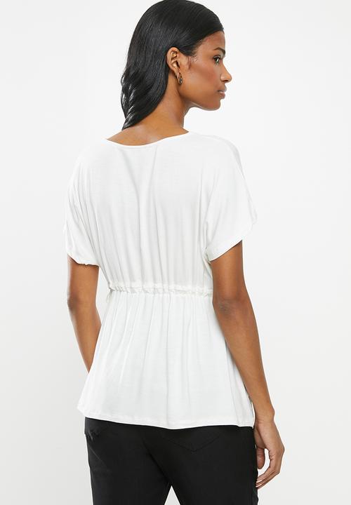 edit Maternity - Maternity Drawcord detail top - off white