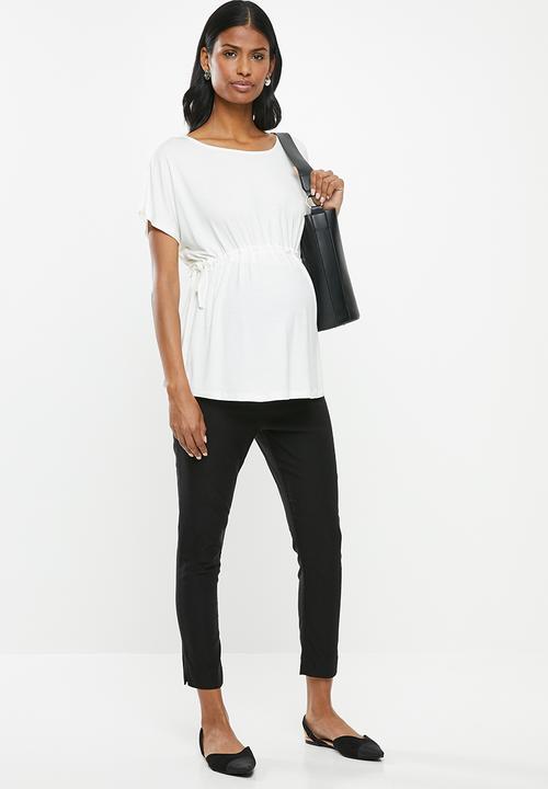 edit Maternity - Maternity Drawcord detail top - off white