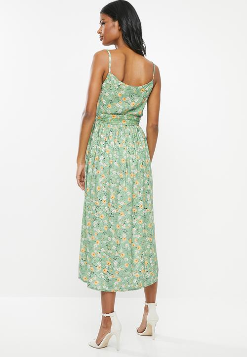 Superbalist - Tie front dress - green