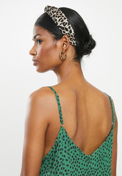 Superbalist - Midi swing dress - green dot