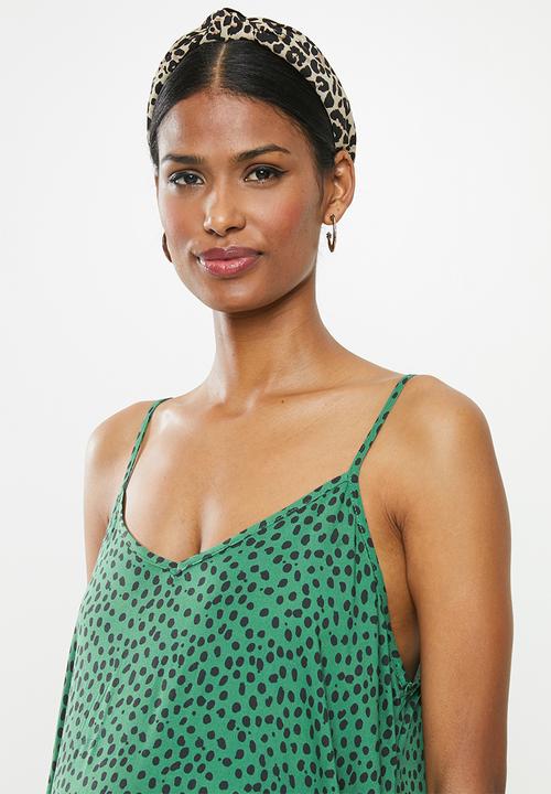 Superbalist - Midi swing dress - green dot