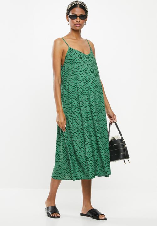 Superbalist - Midi swing dress - green dot