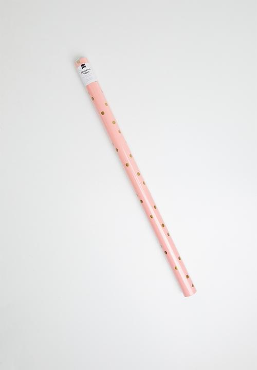 Typo - Roll wrap - peach pink polka