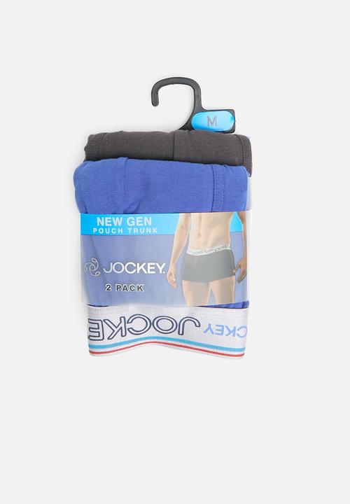 Jockey - 2 Pack new gen pouch trunks - blue & grey