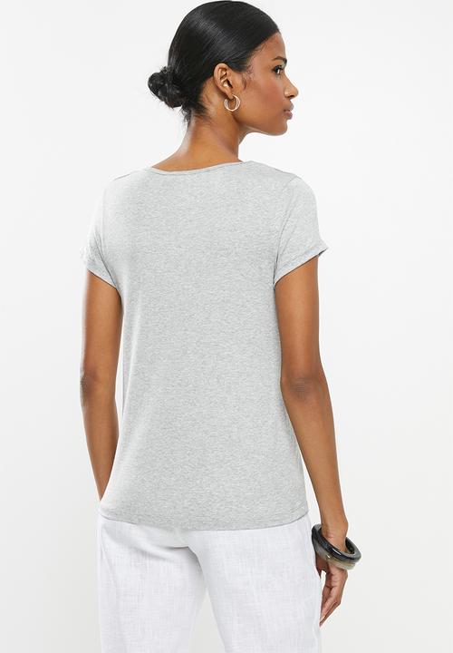 Superbalist - 2 pack scoop neck tees - black & grey 