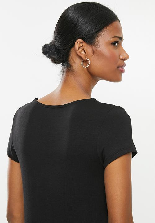 Superbalist - 2 pack scoop neck tees - black & grey 