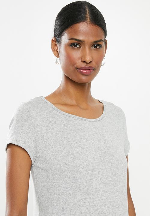 Superbalist - 2 pack scoop neck tees - black & grey 