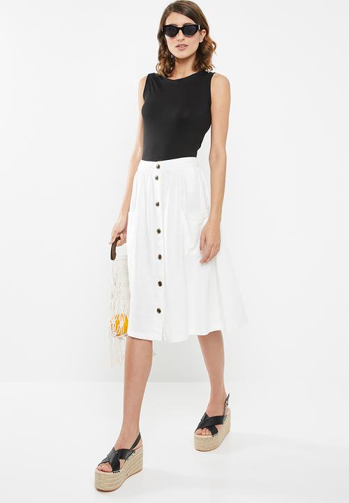 Jacqueline de Yong - Kalifa pocket skirt - white