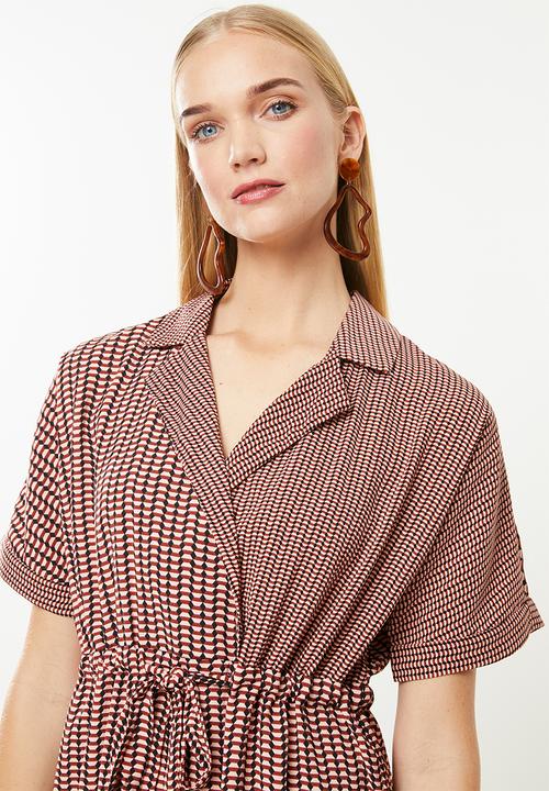 Vero Moda - Arie short wrap dress - multi