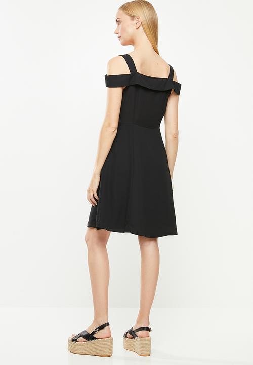 Jacqueline de Yong - Affa off shoulder dress - black