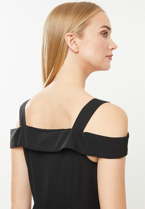 Jacqueline de Yong - Affa off shoulder dress - black