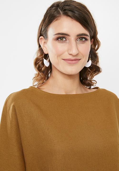 edit - Boxy linen top - brown