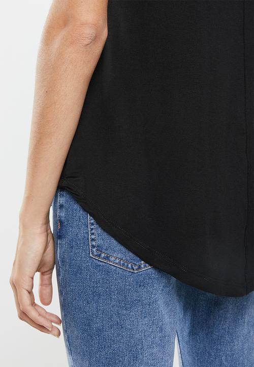 edit - High low tunic - black