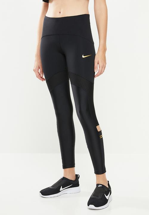 black and gold nike tights