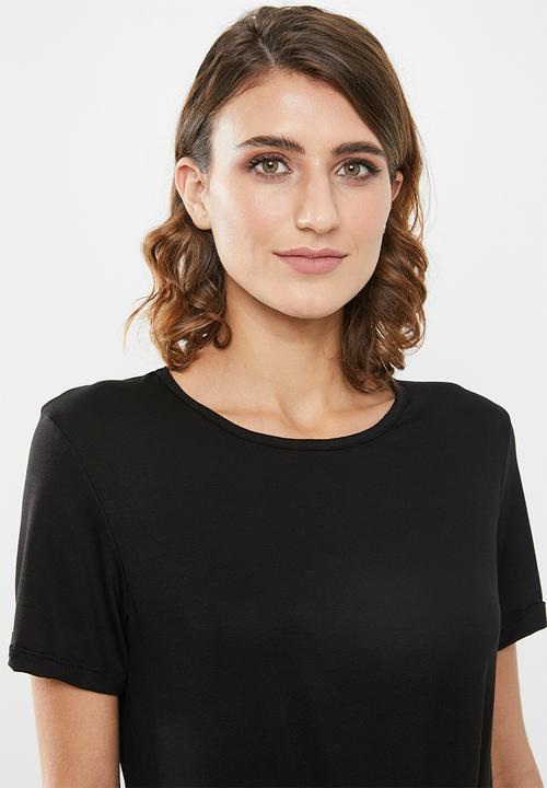 edit - Knot front tee - black