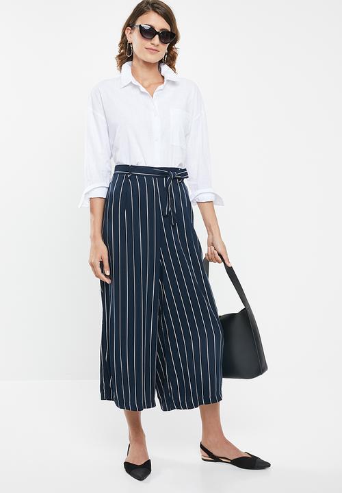 edit - Paperbag culotte - navy & white 