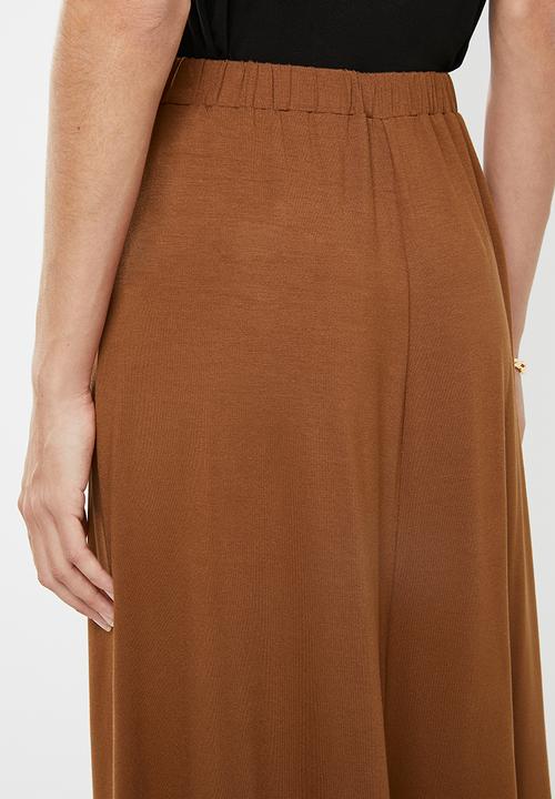 edit - Draw cord midi skirt - tan