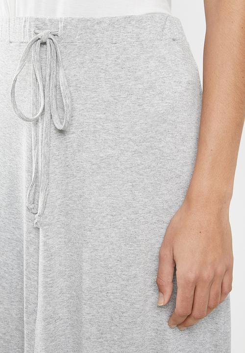 edit - Draw cord midi skirt - grey 