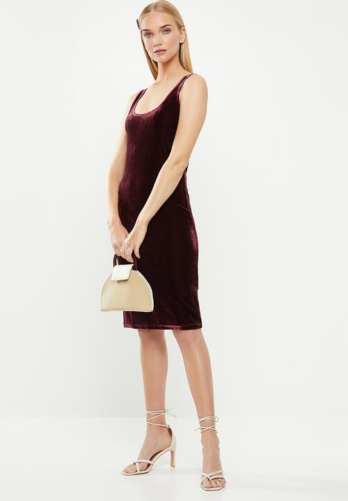 Cotton On - Kylie scooped bodycon dress - burgundy