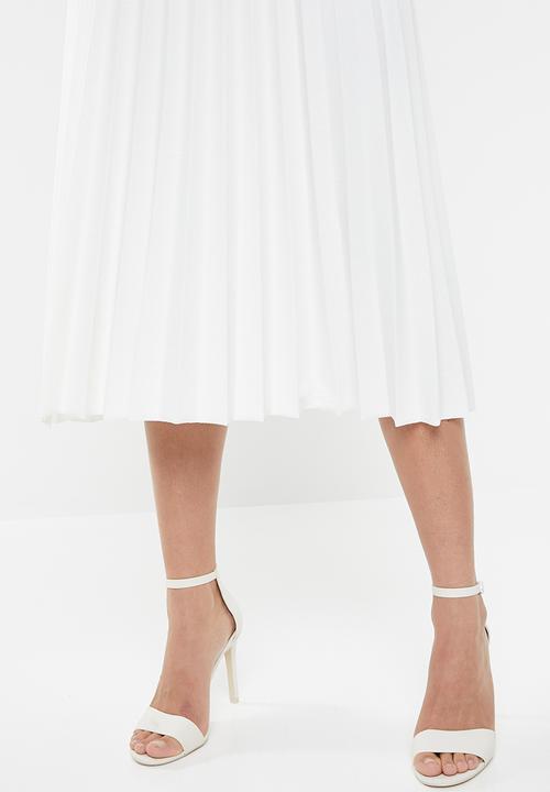 edit - Pleated midi skirt - cream 