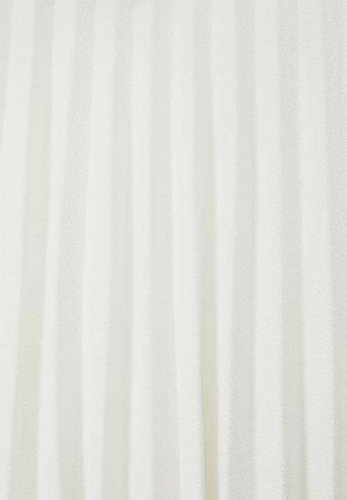 edit - Pleated midi skirt - cream 