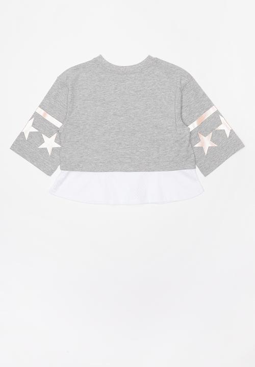 Converse - Converse All Star peplum knit top - grey
