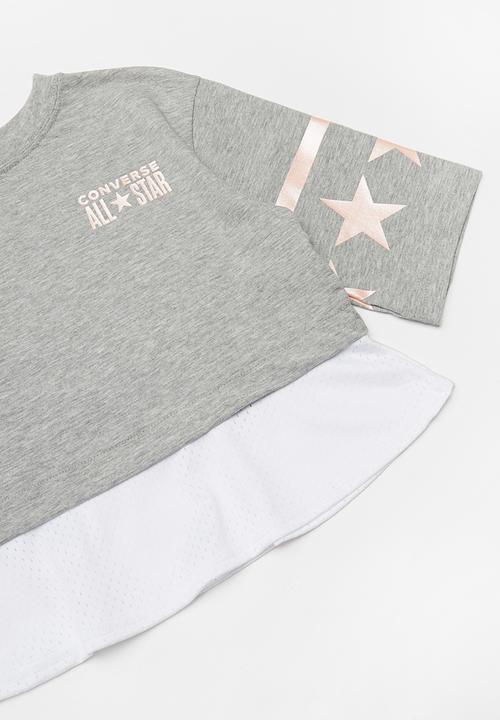 Converse - Converse All Star peplum knit top - grey