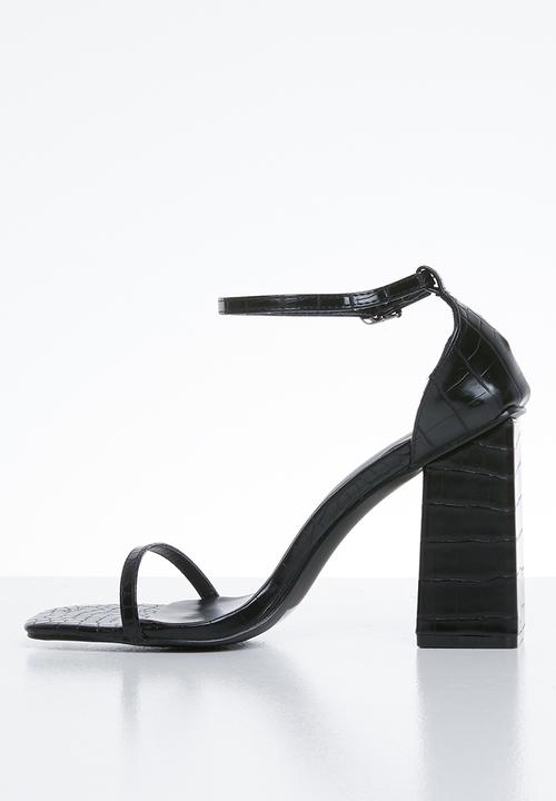 Superbalist - Croc barely there heel - black