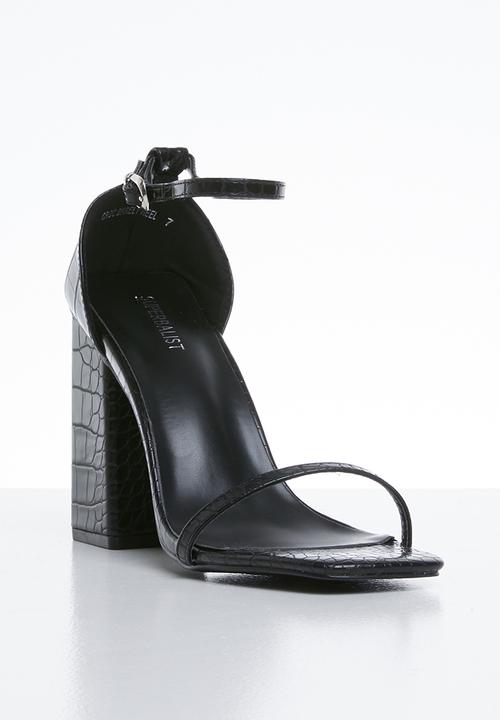 Superbalist - Croc barely there heel - black
