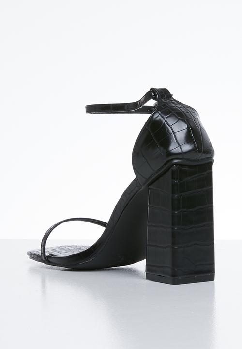 Superbalist - Croc barely there heel - black