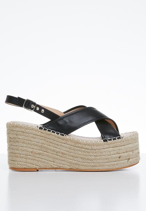 Superbalist - Kelly espadrille wedge - black