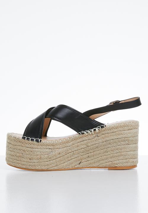 Superbalist - Kelly espadrille wedge - black