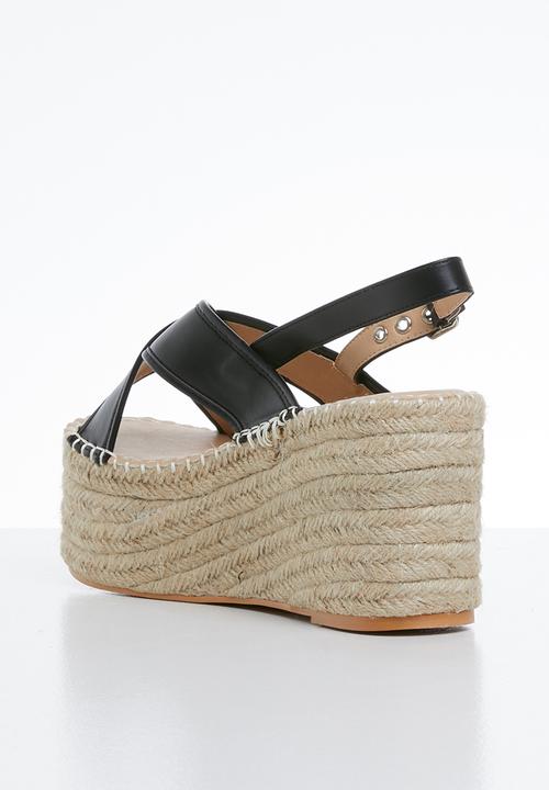 Superbalist - Kelly espadrille wedge - black