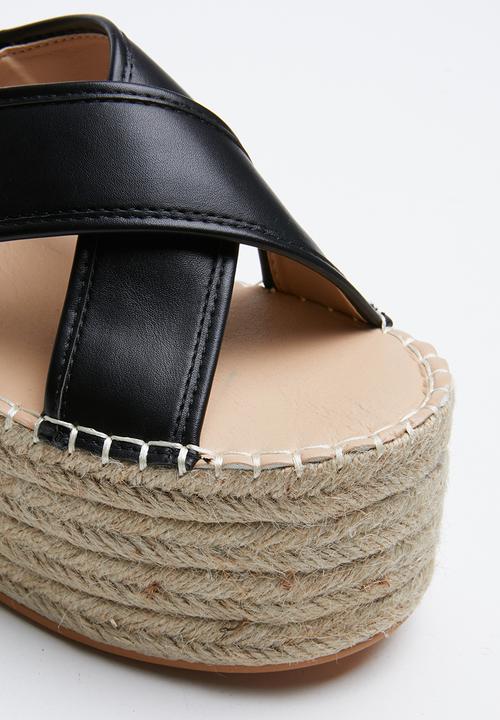 Superbalist - Kelly espadrille wedge - black