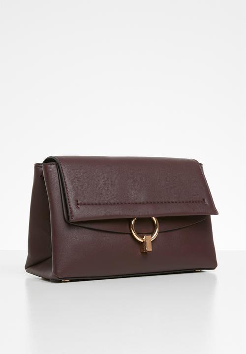 MANGO - Ring flap bag - purple