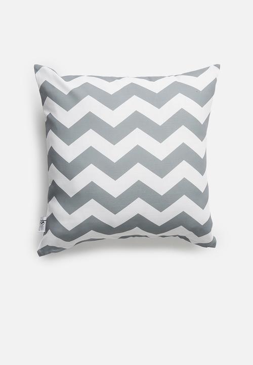 Sixth Floor - Chevron cushion cover - grey