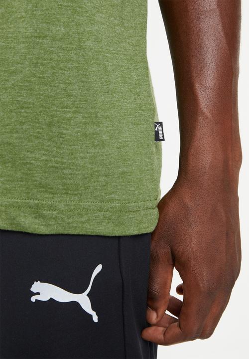 PUMA - Ess heather tee - green