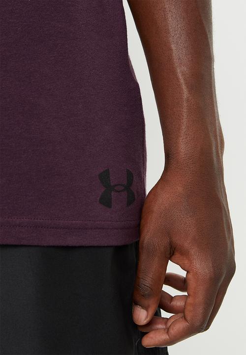 Under Armour - Wordmark shoulder short sleeve tee - purple
